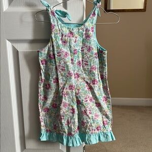 Floral Sleeveless Romper with Ruffle Hem